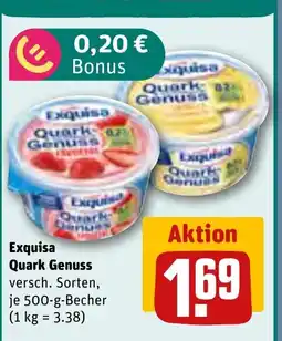 REWE DE Exquisa Quark Genuss versch. Sorten, tilbud