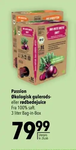 Citti Passion Økologisk gulerods- eller rødbedejuice tilbud