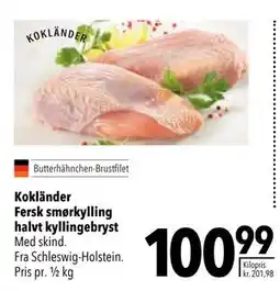 Citti Kokländer Fersk smørkylling halvt kyllingebryst tilbud