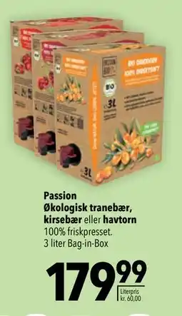 Citti Passion Økologisk tranebær, kirsebær eller havtorn tilbud
