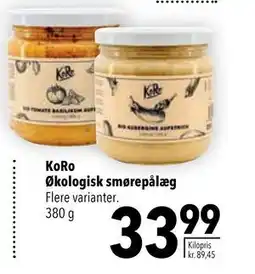 Citti KoRo Økologisk smørepålæg tilbud