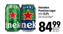 Citti Heineken Premium Lager eller 0,0% tilbud