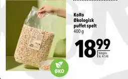 Citti KoRo Økologisk puffet spelt tilbud