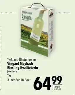 Citti Vingård Maybach Riesling Kvalitetsvin tilbud