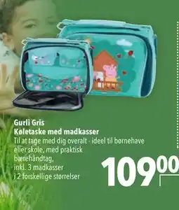Citti Gurli Gris Køletaske med madkasser tilbud