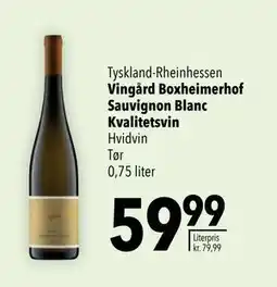 Citti Vingård Boxheimerhof Sauvignon Blanc Kvalitetsvin tilbud