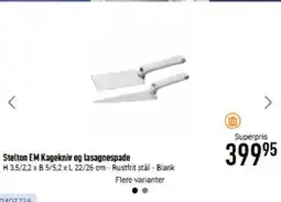 Imerco Stelton EM Kagekniv og lasagnespade tilbud