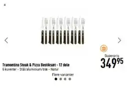 Imerco Tramontina Steak & Pizza Bestiksæt - 12 dele 6 kuverter - Stȧl/aluminium/træ - Natur tilbud