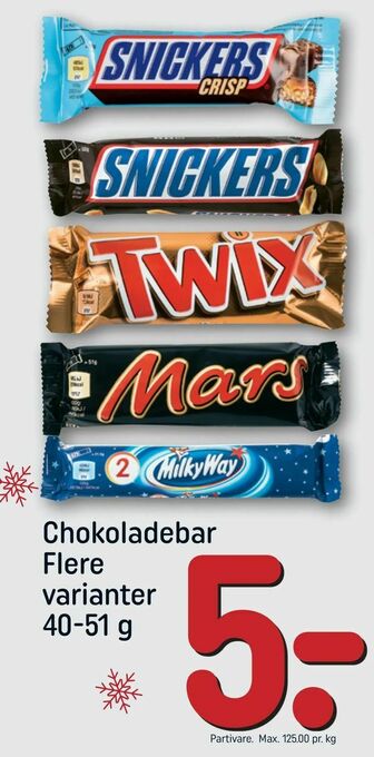REMA 1000 Chokoladebar tilbud