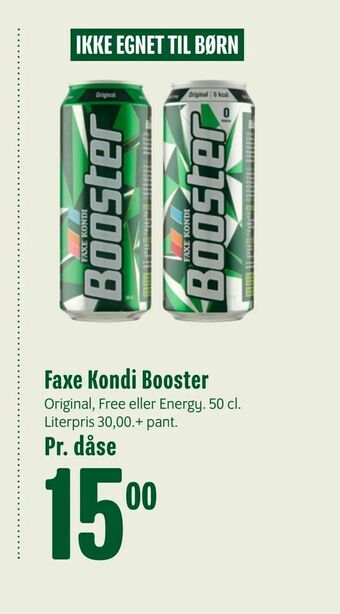 Min Købmand Faxe Kondi Booster tilbud