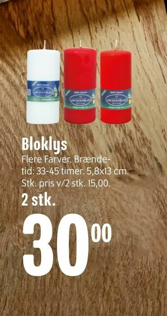 Min Købmand Bloklys tilbud