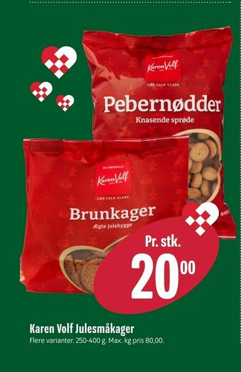 Min Købmand Karen Volf Julesmåkager tilbud