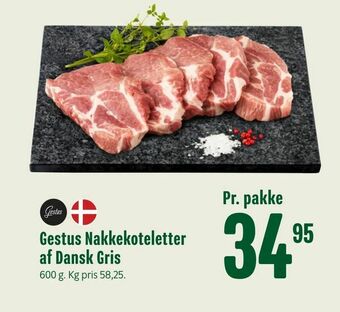 Min Købmand Gestus Nakkekoteletter af Dansk Gris tilbud