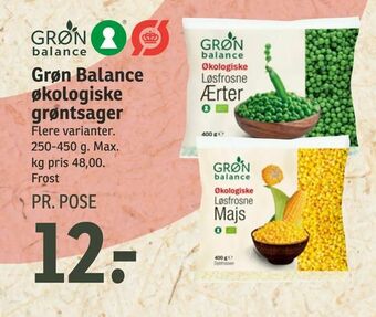 SPAR Grøn Balance økologiske grøntsager tilbud