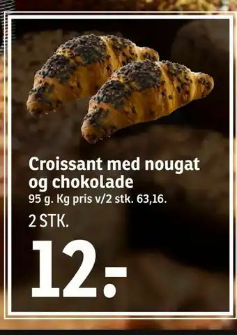 SPAR Croissant med nougat og chokolade tilbud
