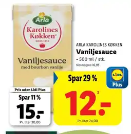 Lidl ARLA Karolines køkken Vaniljesauce tilbud