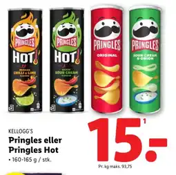 Lidl KELLOGG'S Pringles eller Pringles Hot tilbud