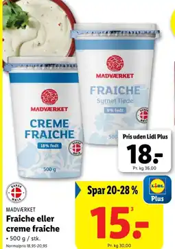 Lidl MADVÆRKET Fraiche eller creme fraiche tilbud
