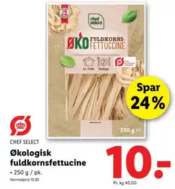 Lidl CHEF SELECT Økologisk fuldkornsfettucine tilbud