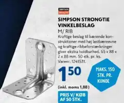 Davidsen SIMPSON STRONGTIE VINKELBESLAG tilbud