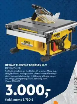 Davidsen DEWALT FLEXVOLT BORDSAV 54 V tilbud
