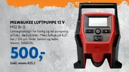 Davidsen MILWAUKEE LUFTPUMPE 12 V M12 BI-0 tilbud