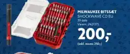 Davidsen MILWAUKEE BITSSÆT SHOCKWAVE CD EU 39 dele tilbud