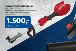 Davidsen MILWAUKEE MOTORENHED 18 V tilbud
