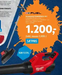 Davidsen MILWAUKEE POWERPACK 18 V M18 FPP20PL16-0 FUEL™ tilbud