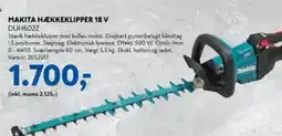 Davidsen MAKITA HÆKKEKLIPPER 18 V tilbud