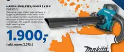 Davidsen MAKITA LØVBLÆSER/-SUGER 2 X 18 V DUB363ZV tilbud