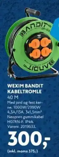 Davidsen WEXIM BANDIT KABELTROMLE tilbud
