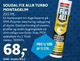 Davidsen Soudal fix allr turbo montagelim tilbud