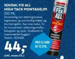 Davidsen Soudal fix all high tack montagelim tilbud