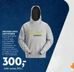 Davidsen SNICKERS LOGO HÆTTETRØJE tilbud