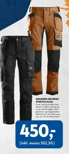 Davidsen SNICKERS AW BUKS STRETCH M/HL tilbud