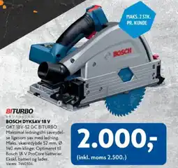 Davidsen BITURBO BRUSHUESS BOSCH DYKSAV 18 V tilbud