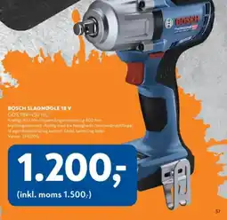 Davidsen BOSCH SLAGNØGLE 18 V tilbud