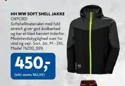 HH WW SOFT SHELL JAKKE OXFORD