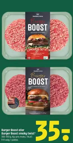 Coop 365 Burger Boost eller Burger Boost smoky twist tilbud