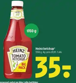 Coop 365 Heinz ketchup tilbud