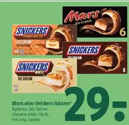 Coop 365 Mars eller Snickers isbarer tilbud