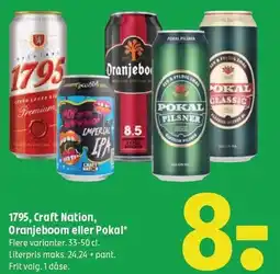 Coop 365 1795, Craft Nation, Oranjeboom eller Pokal tilbud