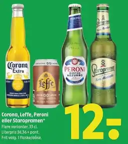 Coop 365 Corona, Leffe, Peroni eller Staropramen tilbud