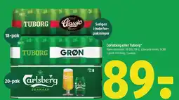 Coop 365 Carlsberg eller Tuborg tilbud