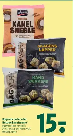 Coop 365 Bagværk boller eller Hatting kanelsnegle tilbud