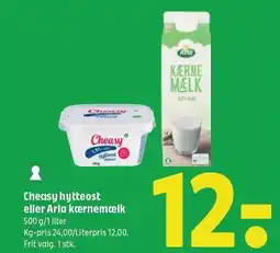 Coop 365 Cheasy hytteost eller Arla kærnemælk tilbud