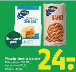 Coop 365 Wasa runda eller Crackers tilbud