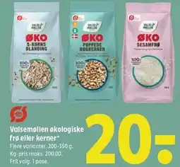 Coop 365 Valsemøllen økologiske frø eller kerner tilbud