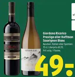 Coop 365 Giordano Ricarico Prestige eller Hoffman Sauvignon Blanc tilbud